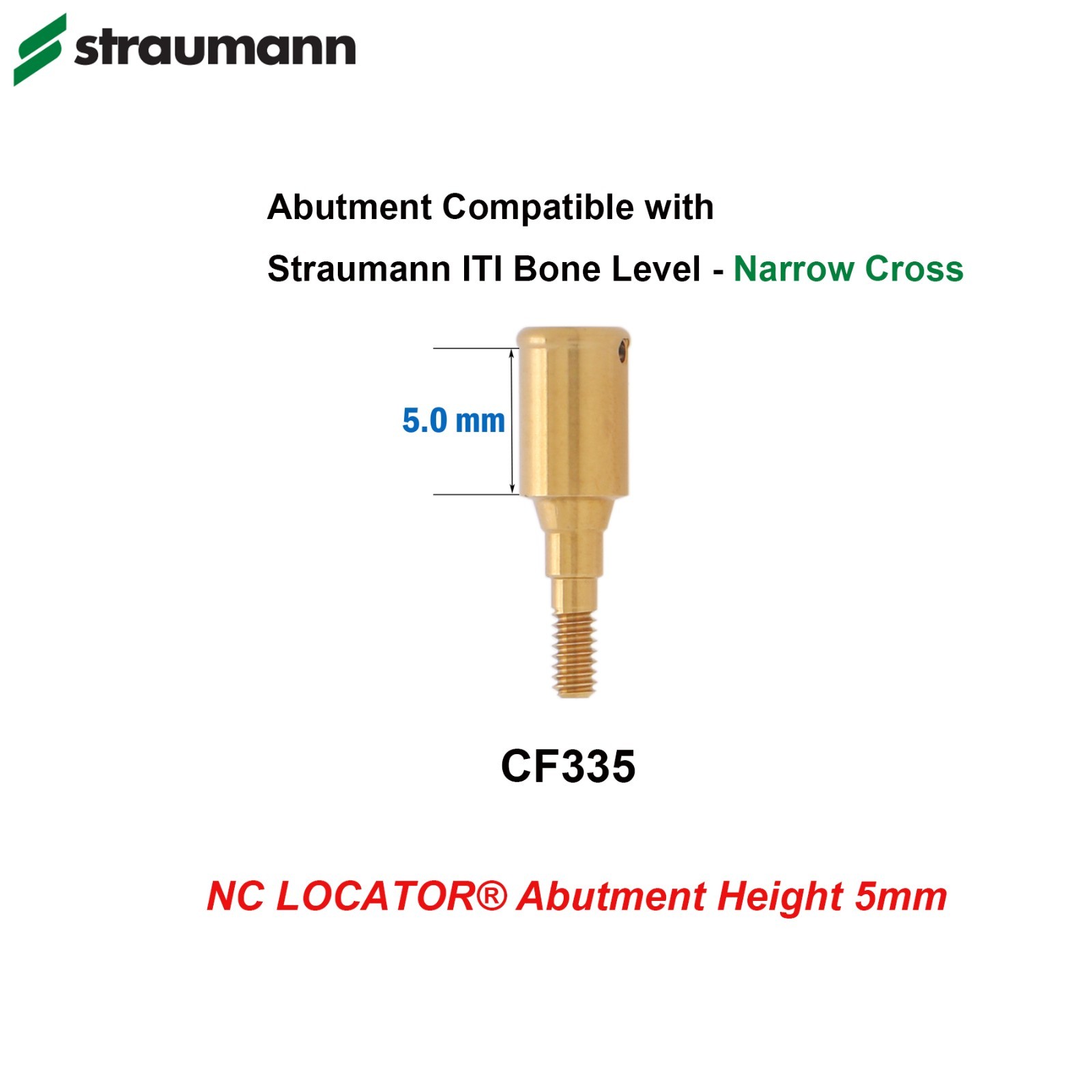Dental fit STRAUMANN Compatible Bone Level RC/NC D3.7MM locator Abutment 4,5,6MM