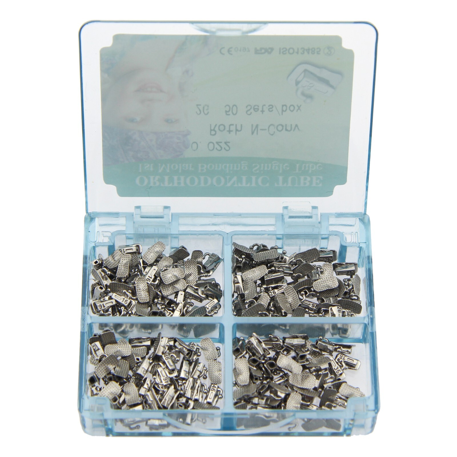 200 Orthodontic Buccal Tube 1st 2nd Molar Tubos Ortodoncia Roth MBT 022 Bondable