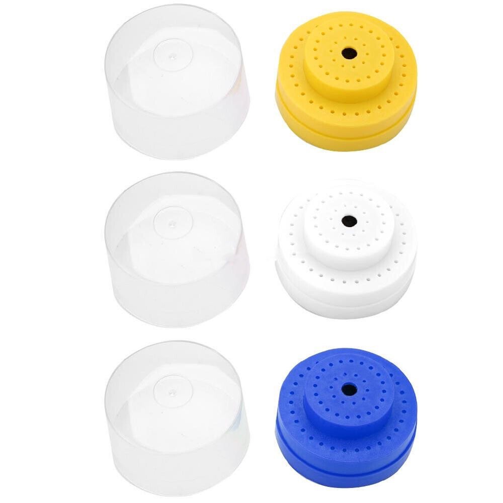 1/3/5Pcs Dental Burs Holder Block Drills Case Box Slots With Plastic Lid 60 Hole