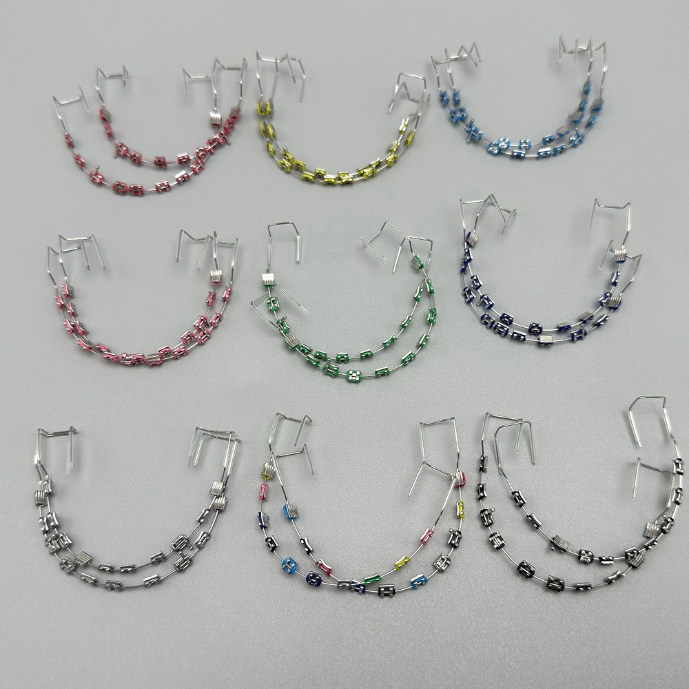 Temporary Tooth Decoration Fake Braces Metal Wires Ortho Bracket Ligature Ties