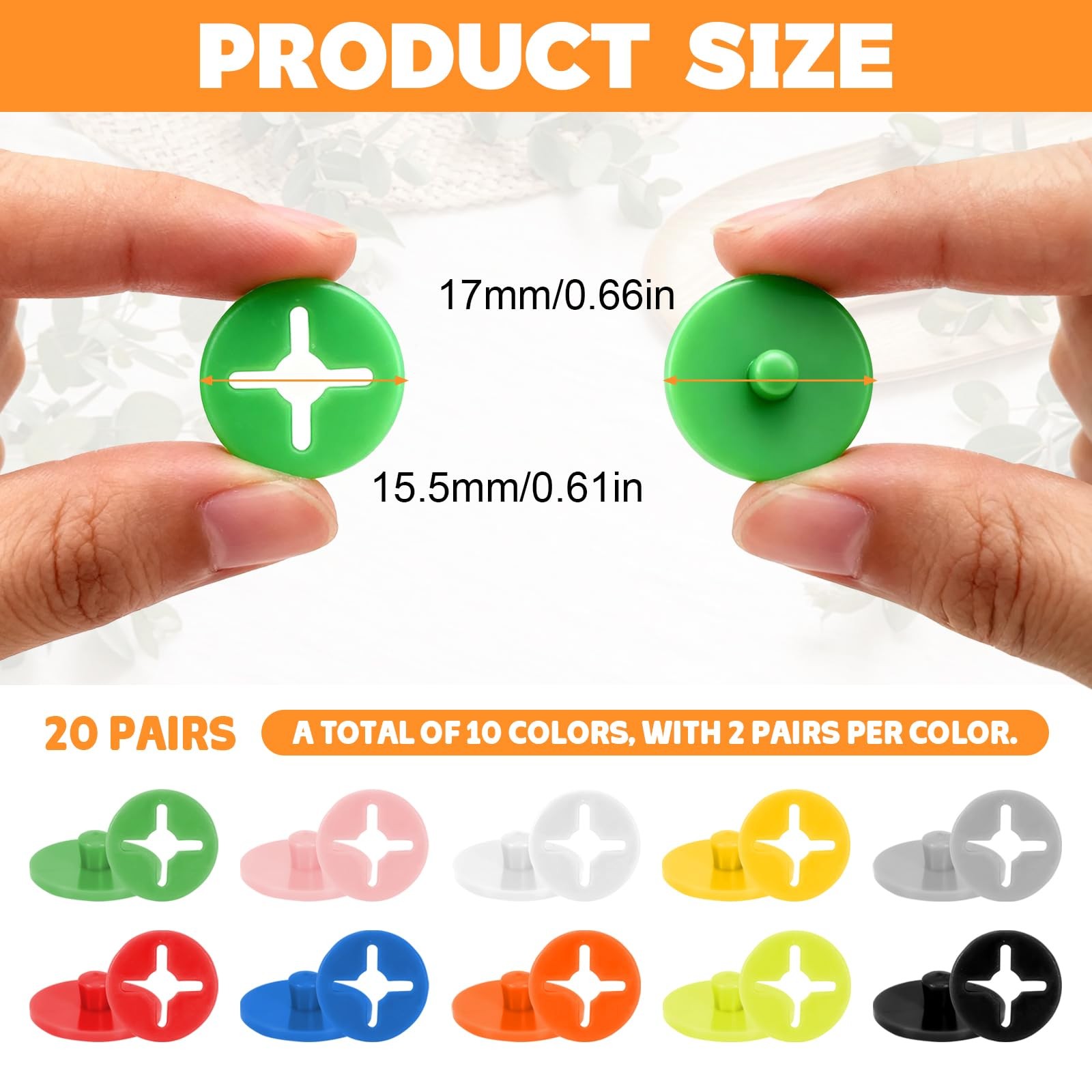 Darlingao Running Bib Clips, 20Pcs Race Holder, Number Colorful