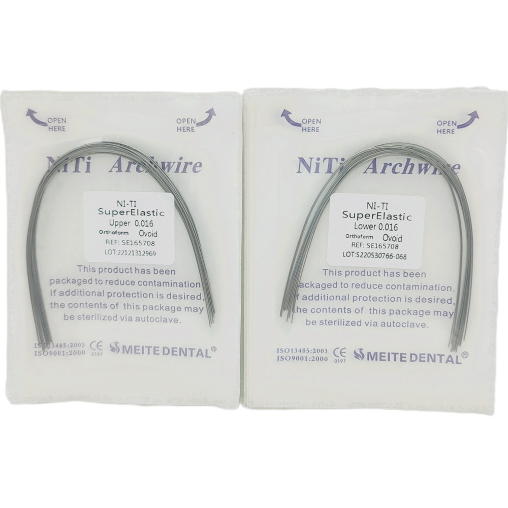 100Packs Dental Ortho Arch Wires Super Elastic Niti Round 012~020 Upper&Lower