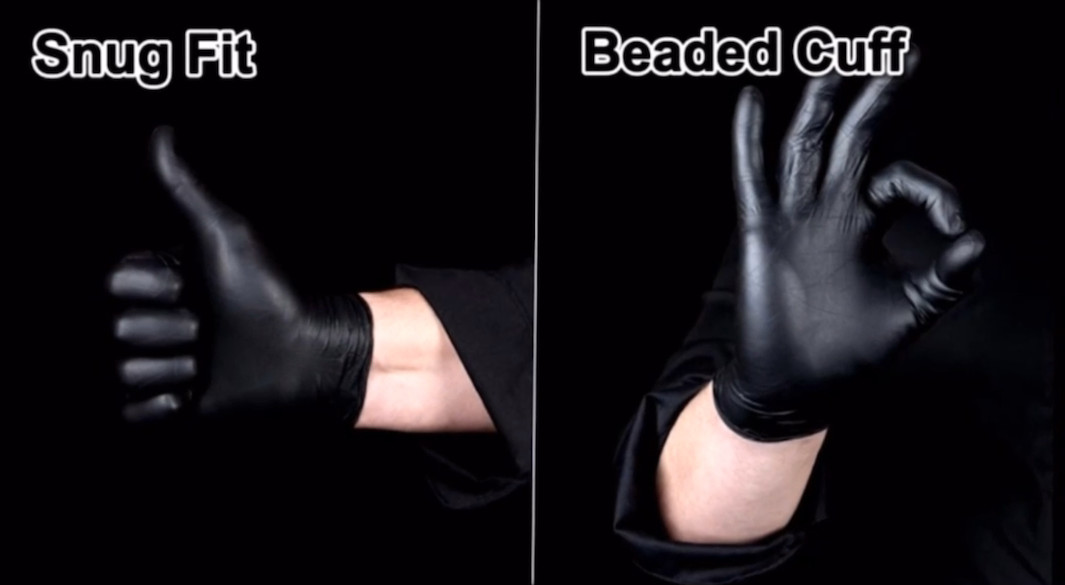 First Glove 3 mil Black Nitrile Gloves Powder & Latex Free Exam Grade Gloves
