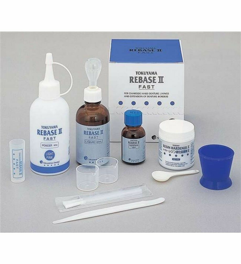 2 X TOKUYAMA REBASE II Fast Dental Chairside Hard Denture Reline Material