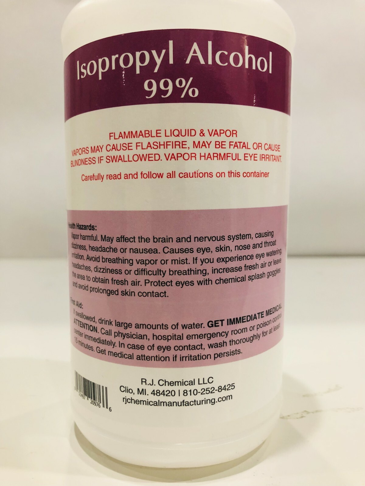 ISOPROPYL ALCOHOL 99%-NO IMPURITIES- 4 QTS – 20 QTS $26.45- 93.99