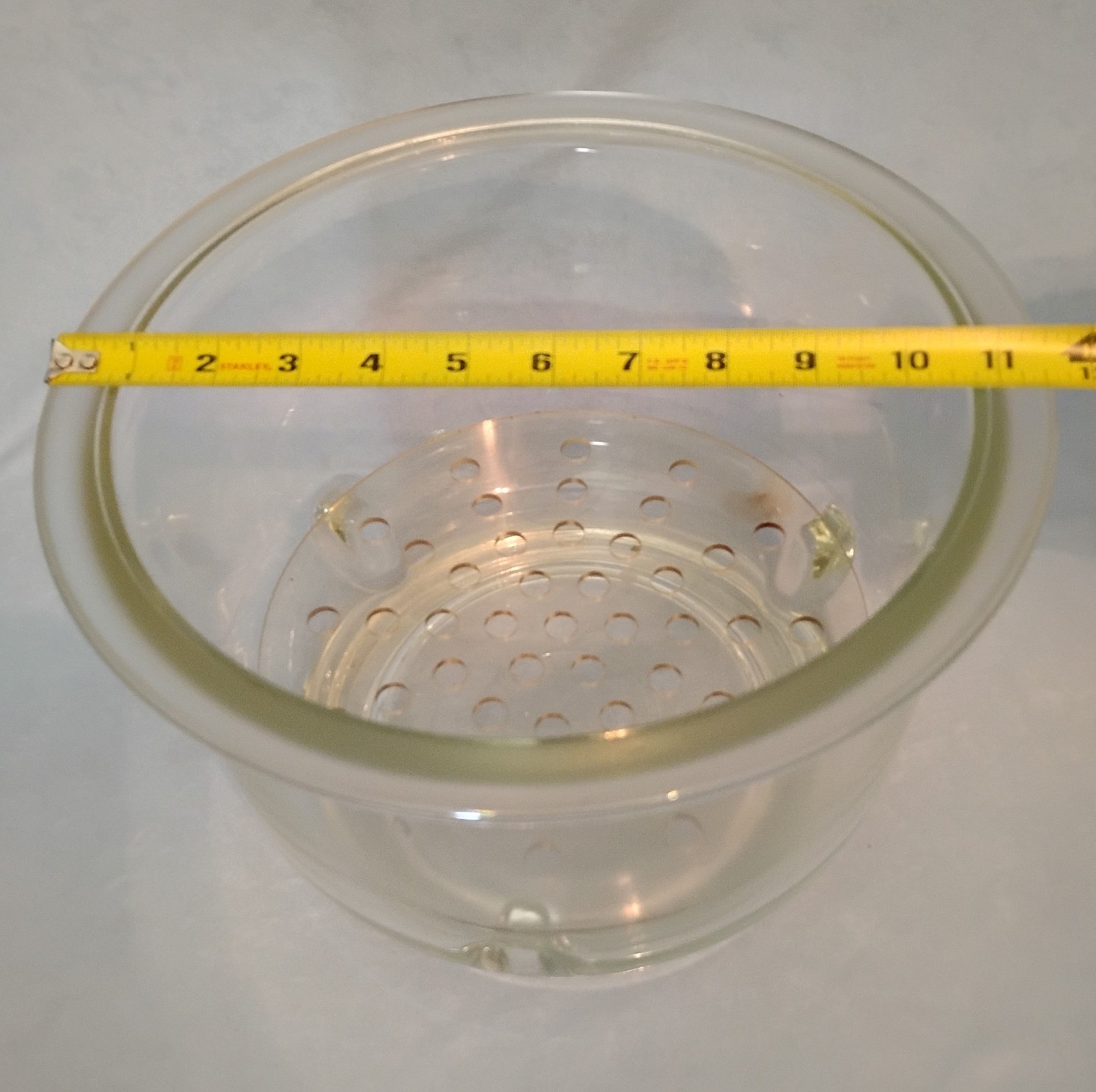 Corning PYREX Glass 10.5 L Large Vacuum Desiccator 11.5” Outside Diameter