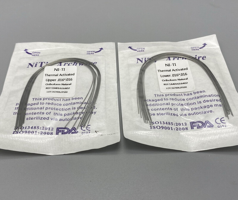 Dental Orthodontic Thermal Activated Archwires Niti Arch Wire Ovoid Natural Form