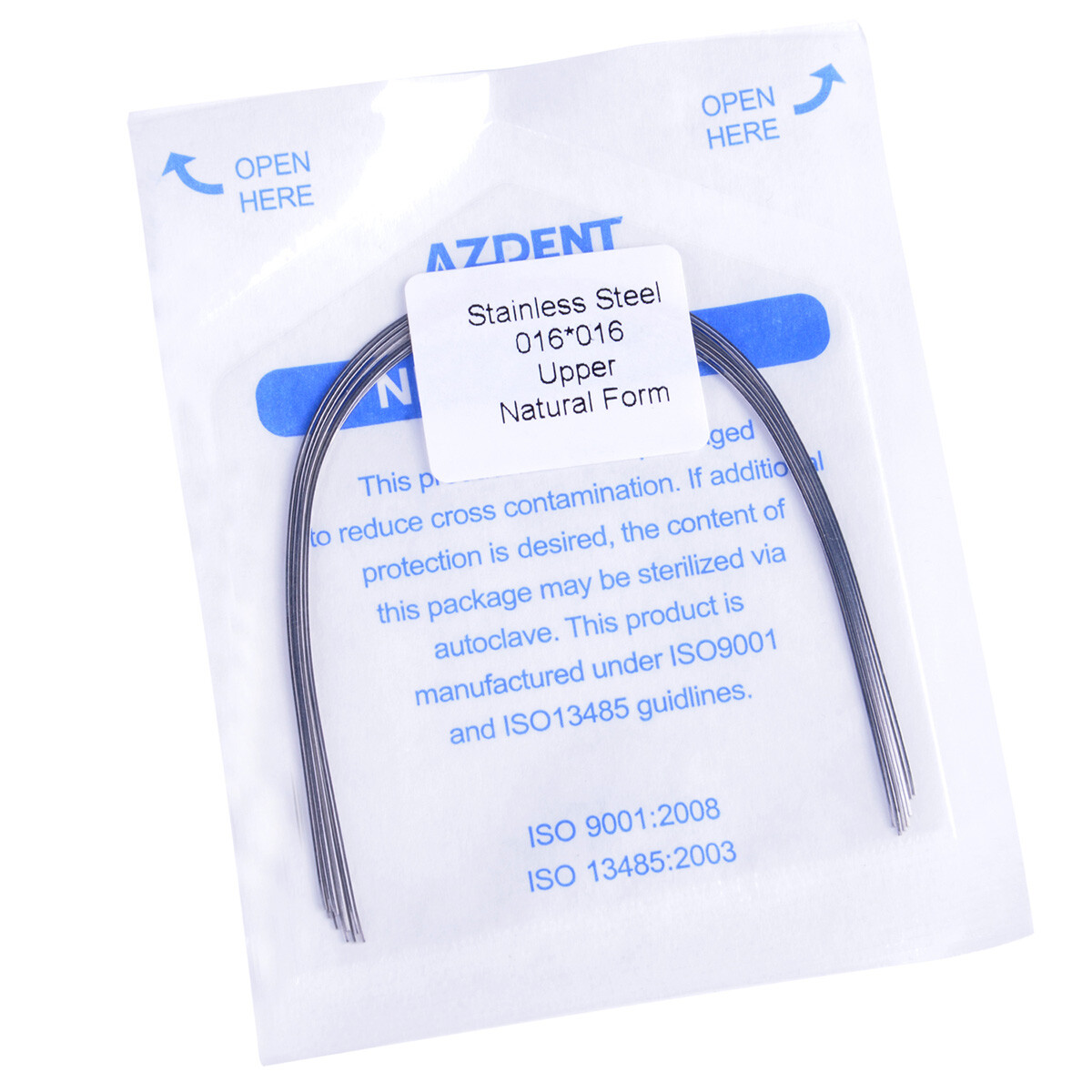Dental Orthodontic Stainless Steel Natural Rectangular Arch Wire AZDENT 10PCS/PK