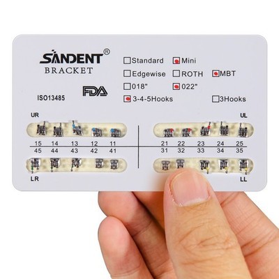 20PCS / PACK Dental bretelle attacchi ortodontici Mini MBT Slot 022 345 Hooks CE