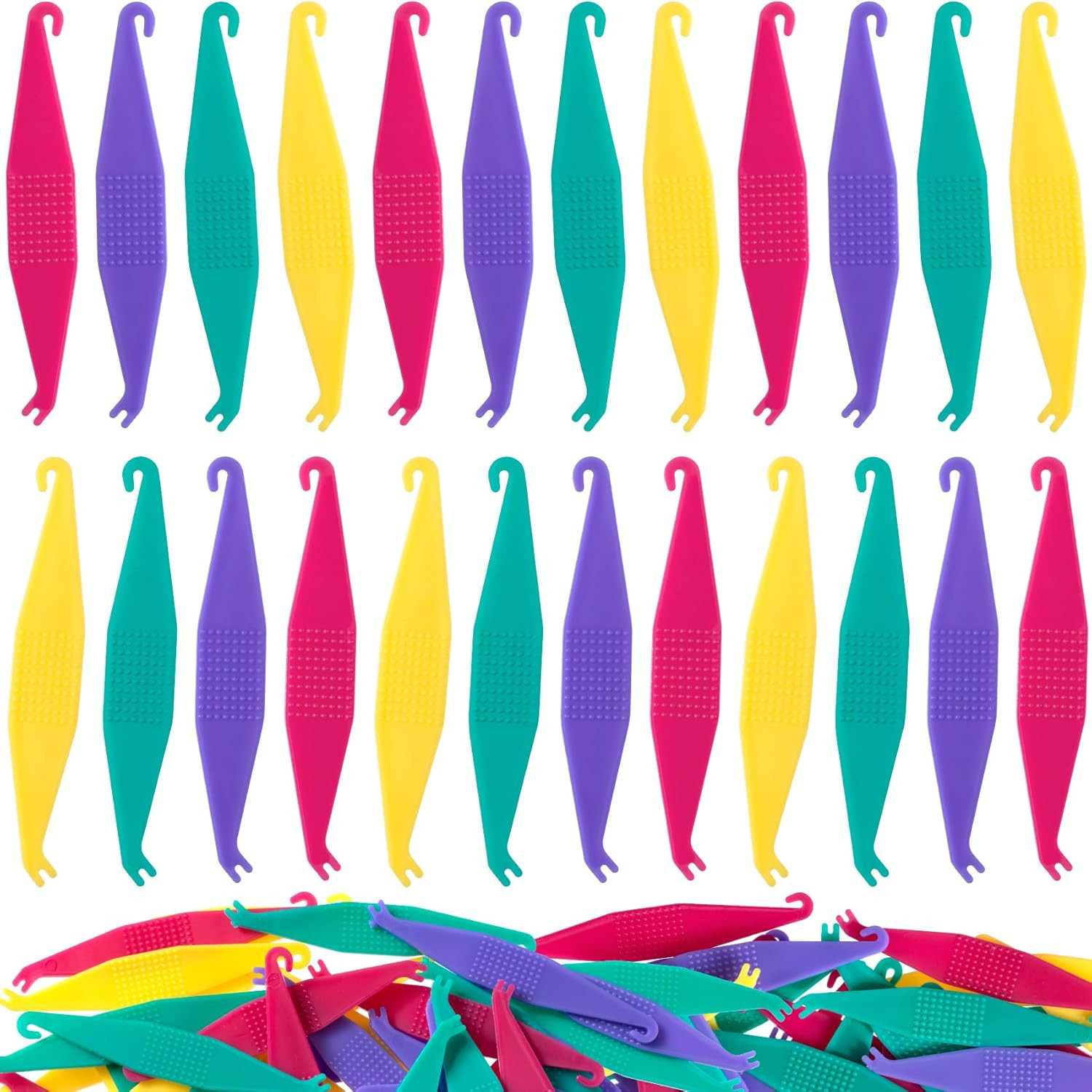 50Pcs Orthodontic Rubber Bands Tool for Braces, Colorful Elastic Dental Placer f