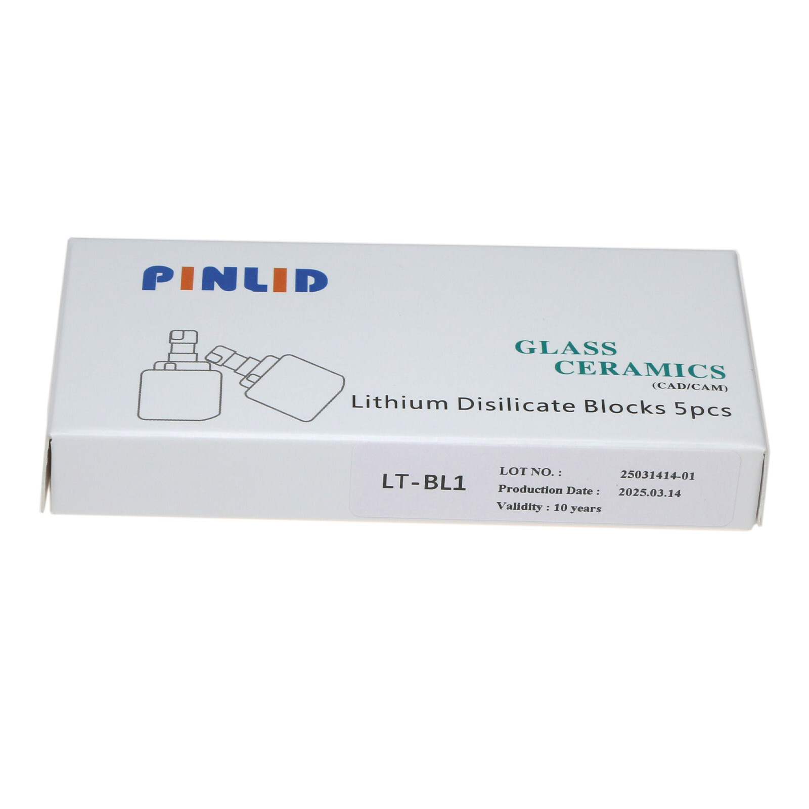 US 5Pcs LT Dental C14 Glass Ceramic Lithium Dislicate Blocks Cerec Emax CAD CAM