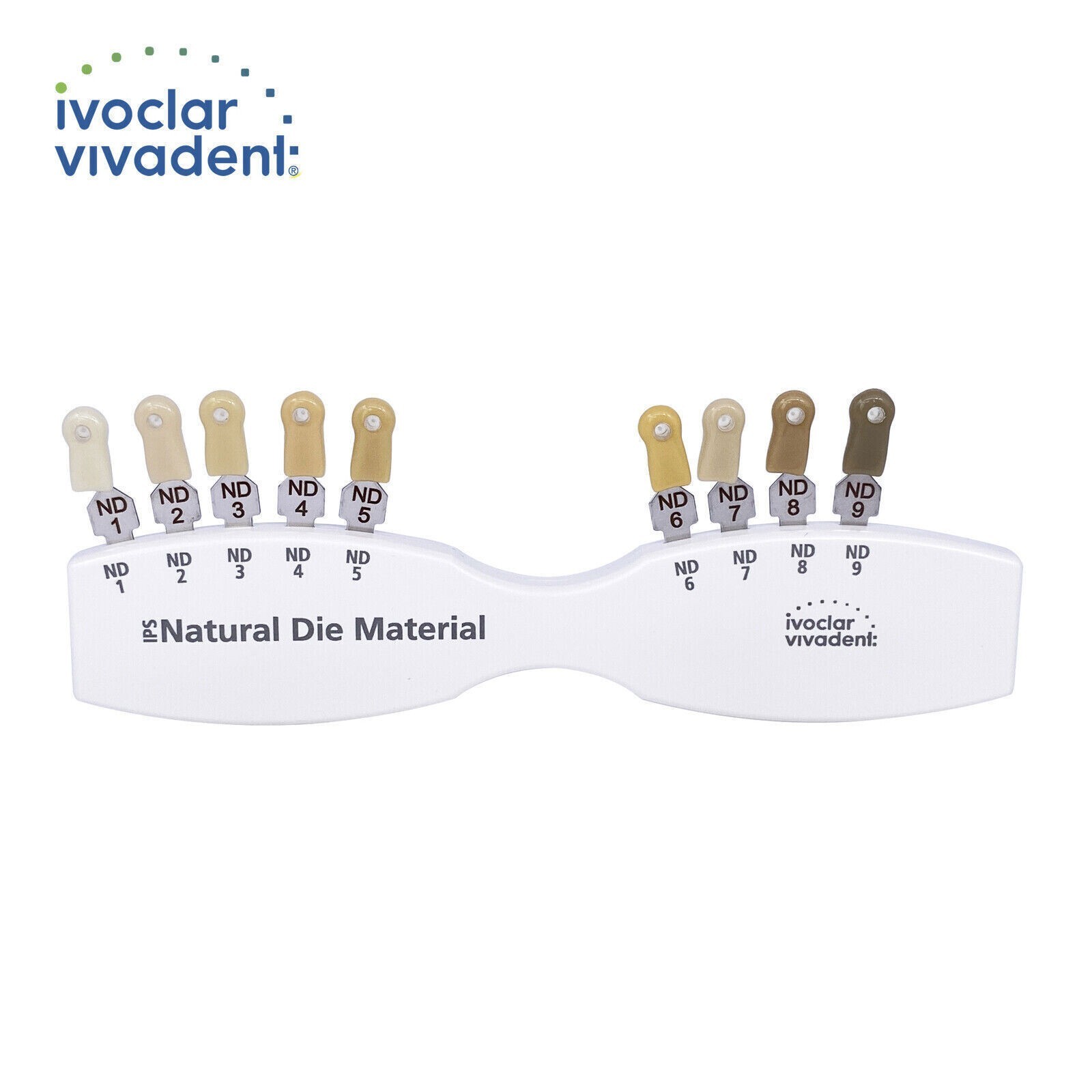 1Set Dental Tooth Shade Guide ND1-9 Abutment 9 Colors IPS Natural Die Instrument