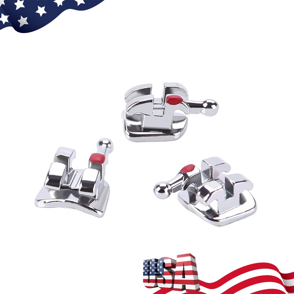 Dental Orthodontic MIM Monoblock Bracket Braces Mini Roth/MBT 022/018 Hooks 345
