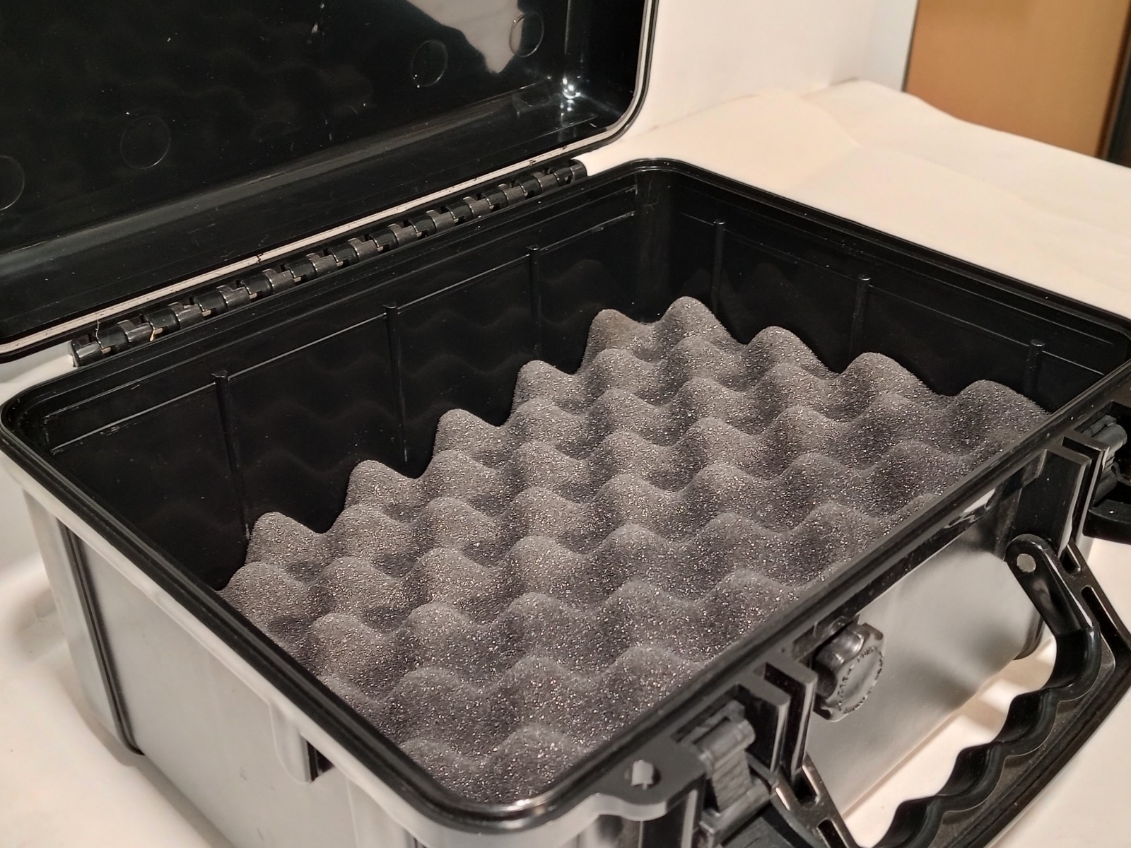 S3 Cases 6200 watertight protective hard case w/ foam insert, black, As shown