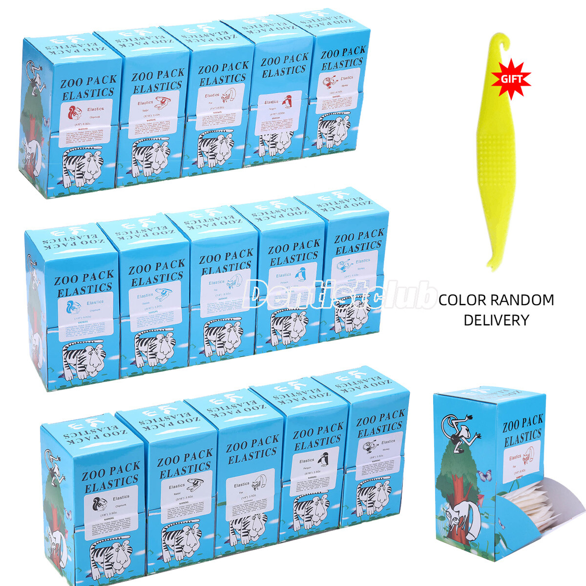 5000Pcs Dental Ortho Elastic Rubber Bands 1/4 3/16 1/8 5/16 3.5OZ 5.0OZ 6.5OZ