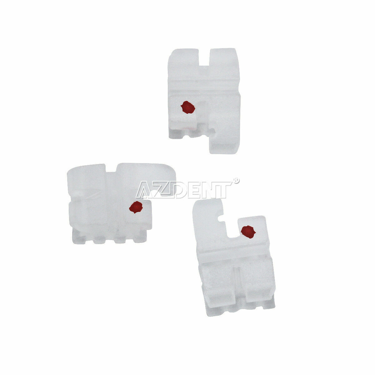 Dental Ortho Ceramic Brackets Braces 5*5 MBT/ROTH 022″ Hooks 3 4 5 Mesh Base