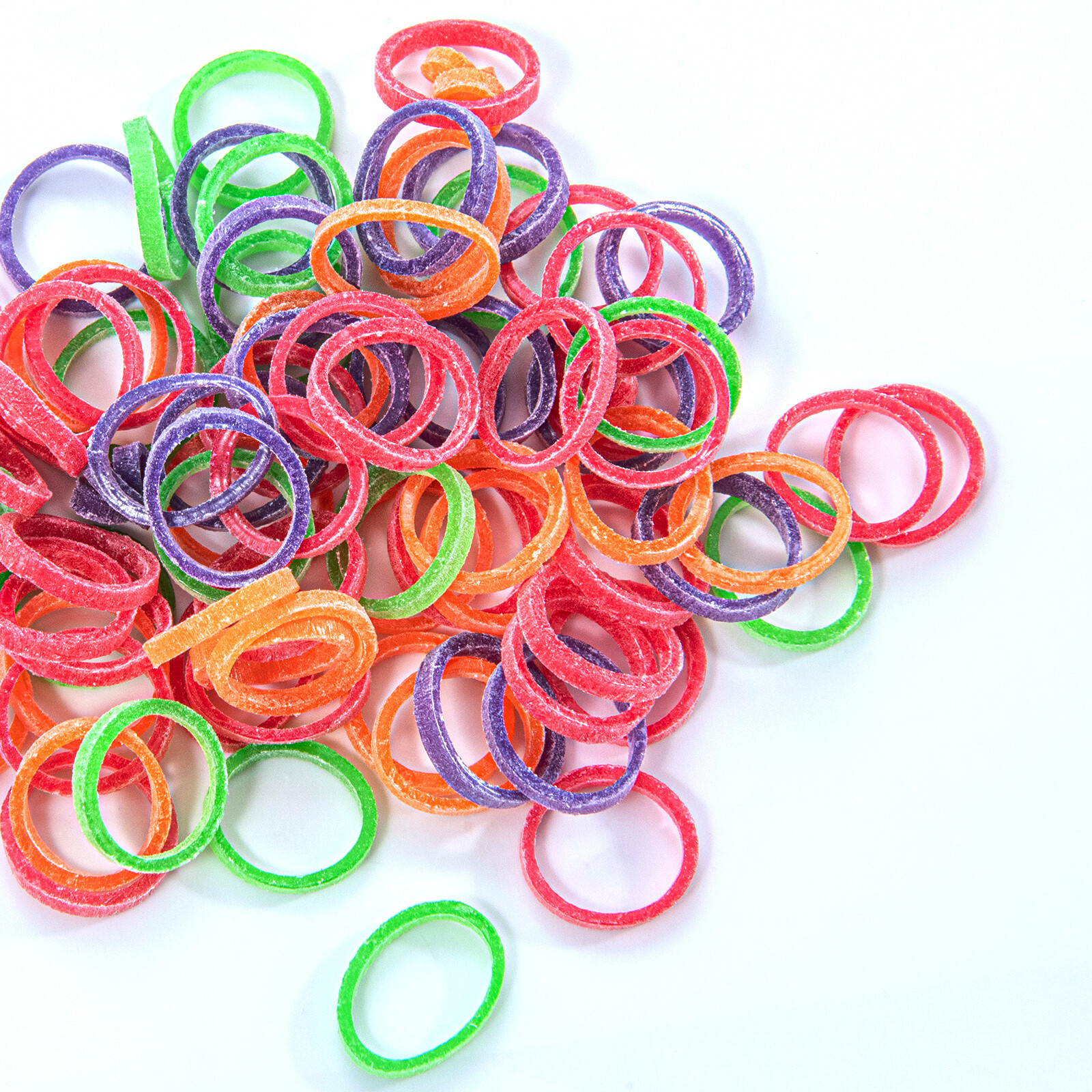 Close Teeth Gaps Orthodontic Neon Intraoral Elastic Bands Non-Latex Made In USA