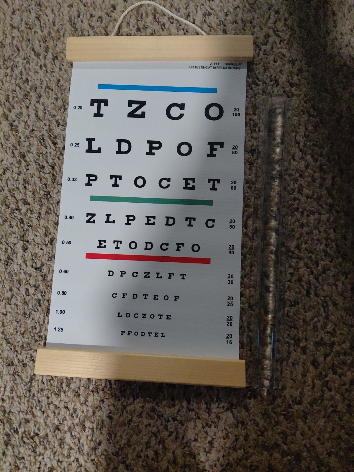 15in X 8 In Cloth Hanging Eye Chart