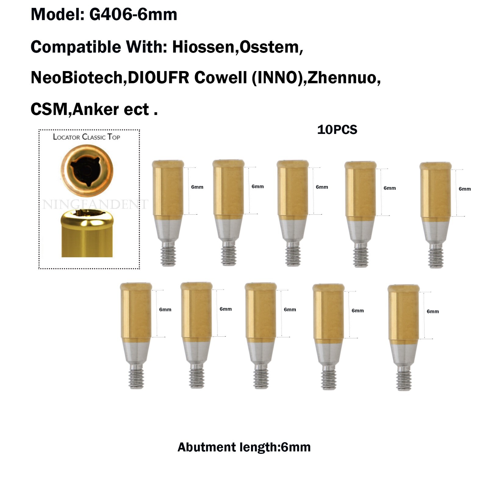 Implant Locat0r System Abutment 1-7.0mm GH For HIOSSEN ET III SA Ø3.7 Standard