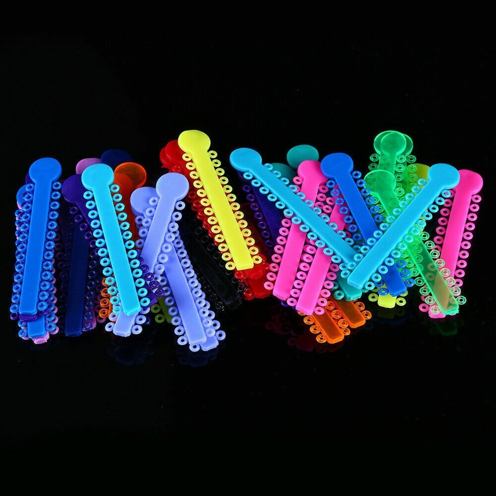 1040 Pcs/Pack Orthodontic Dental Rubber Elastic Braces Ligature Ties 45 Types