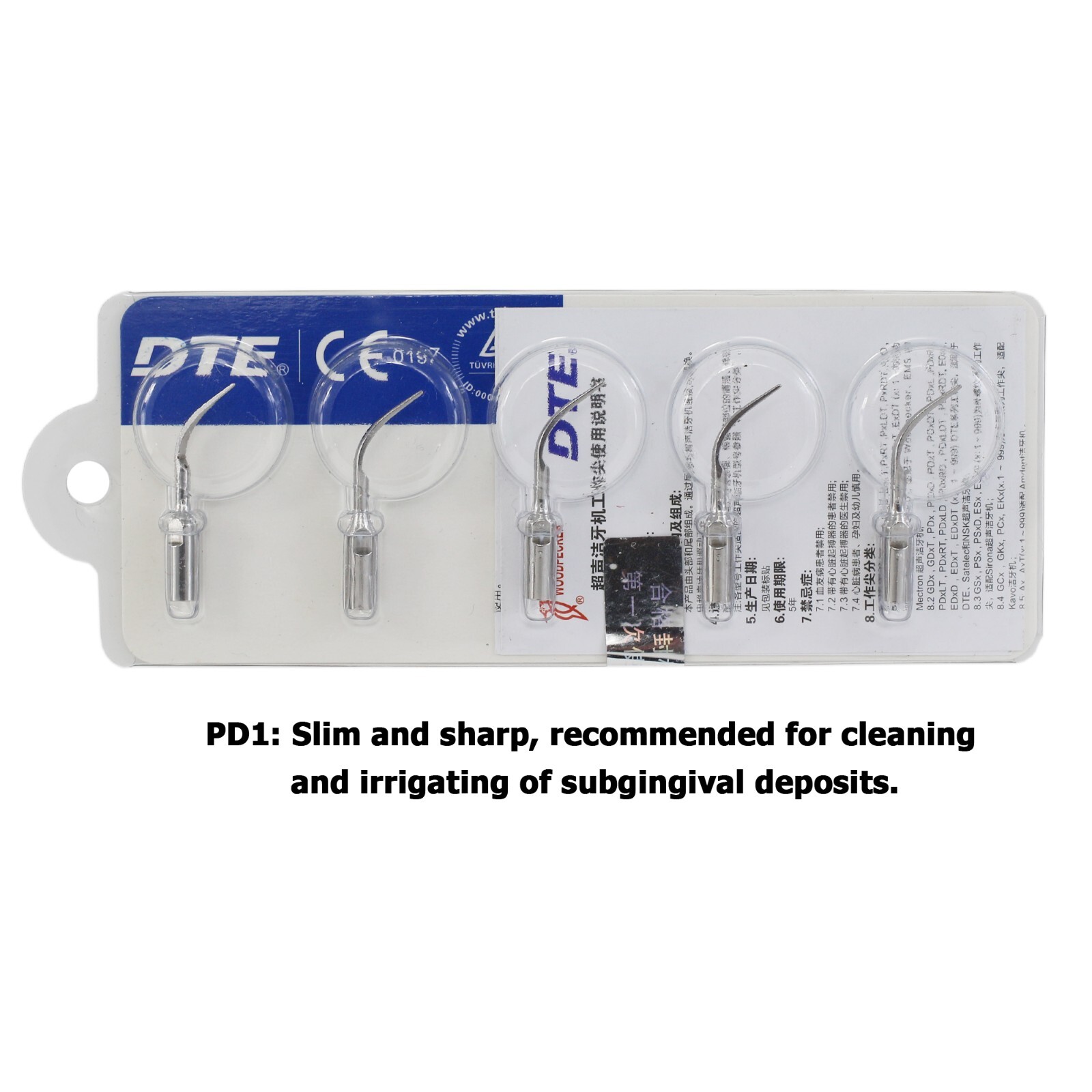 Woodpecker DTE Dental Ultrasonic Scaler Piezo Tips HD-7L Handpiece DTE-V2 LED