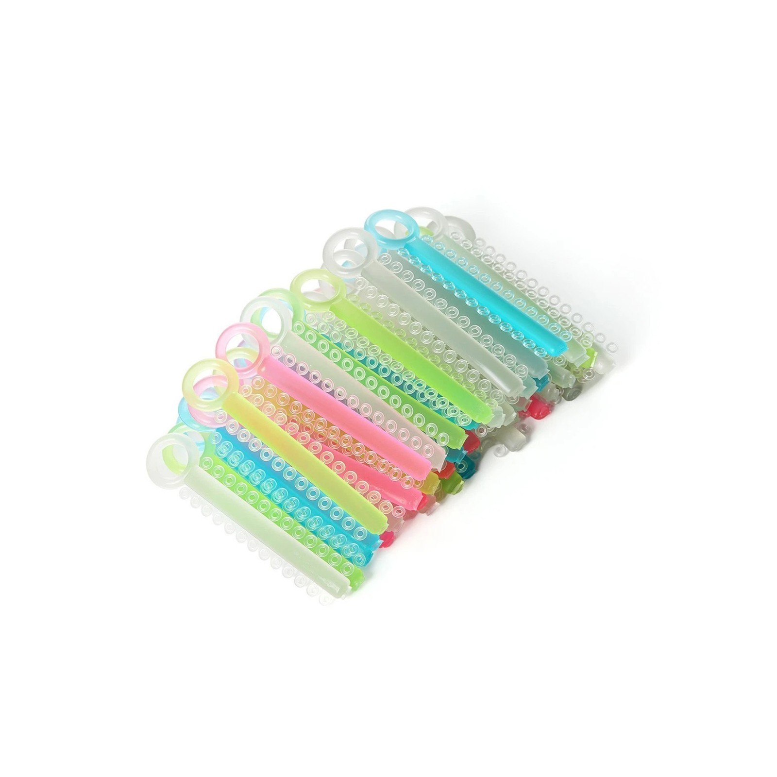 Glow in The Dark Ortho Rubber Bands Fun Colorful Elastic Ligature Tie for Braces