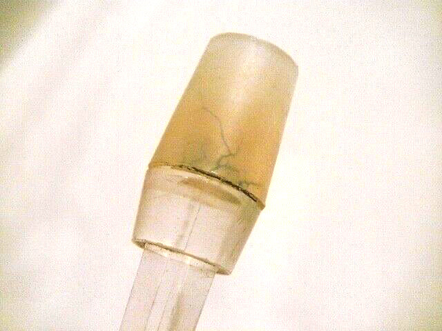 EXTREMELY ODD CONJOINED RIBBED & HORNED BOTTLE MADE IN FRANCE EACH W GLASS STRAW