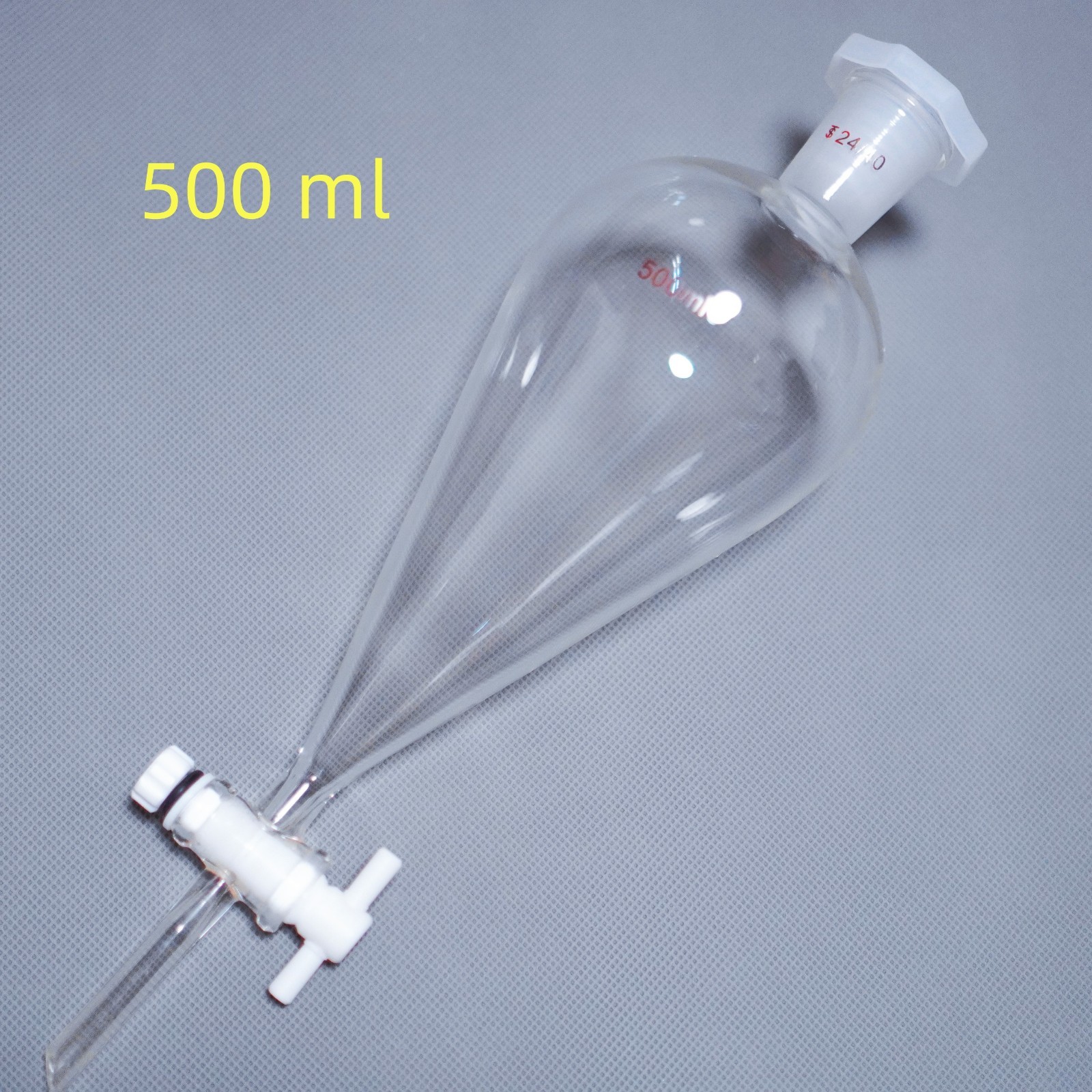 lab glass separatory funnel 2000 ml, 1000 ml, 500 ml, 250 ml, telfon stopcock