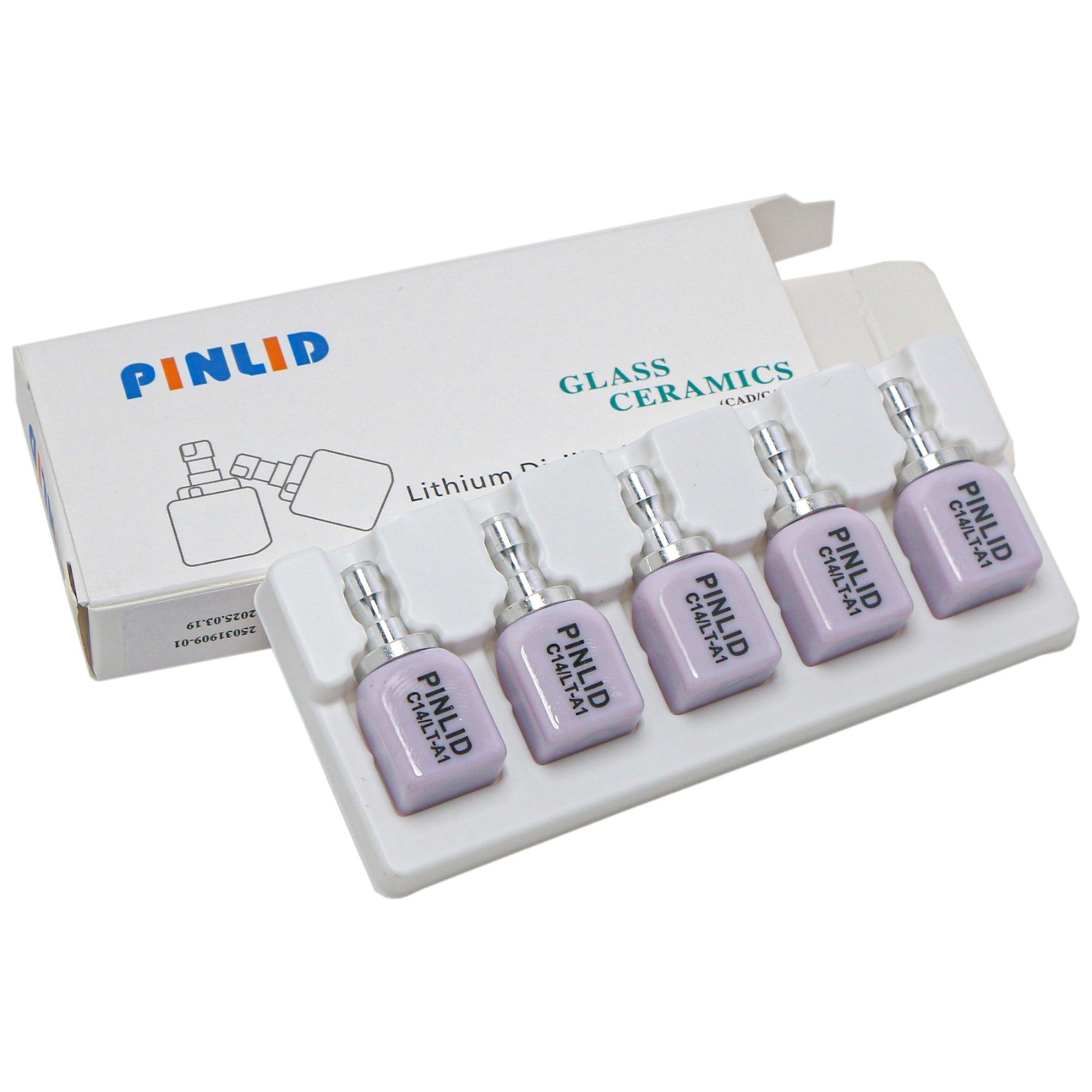 US C14 CAD/CAM Emax Glass Ceramic Lithium Dislicate Blocks Cerec 5Pcs/Box A2 BL2