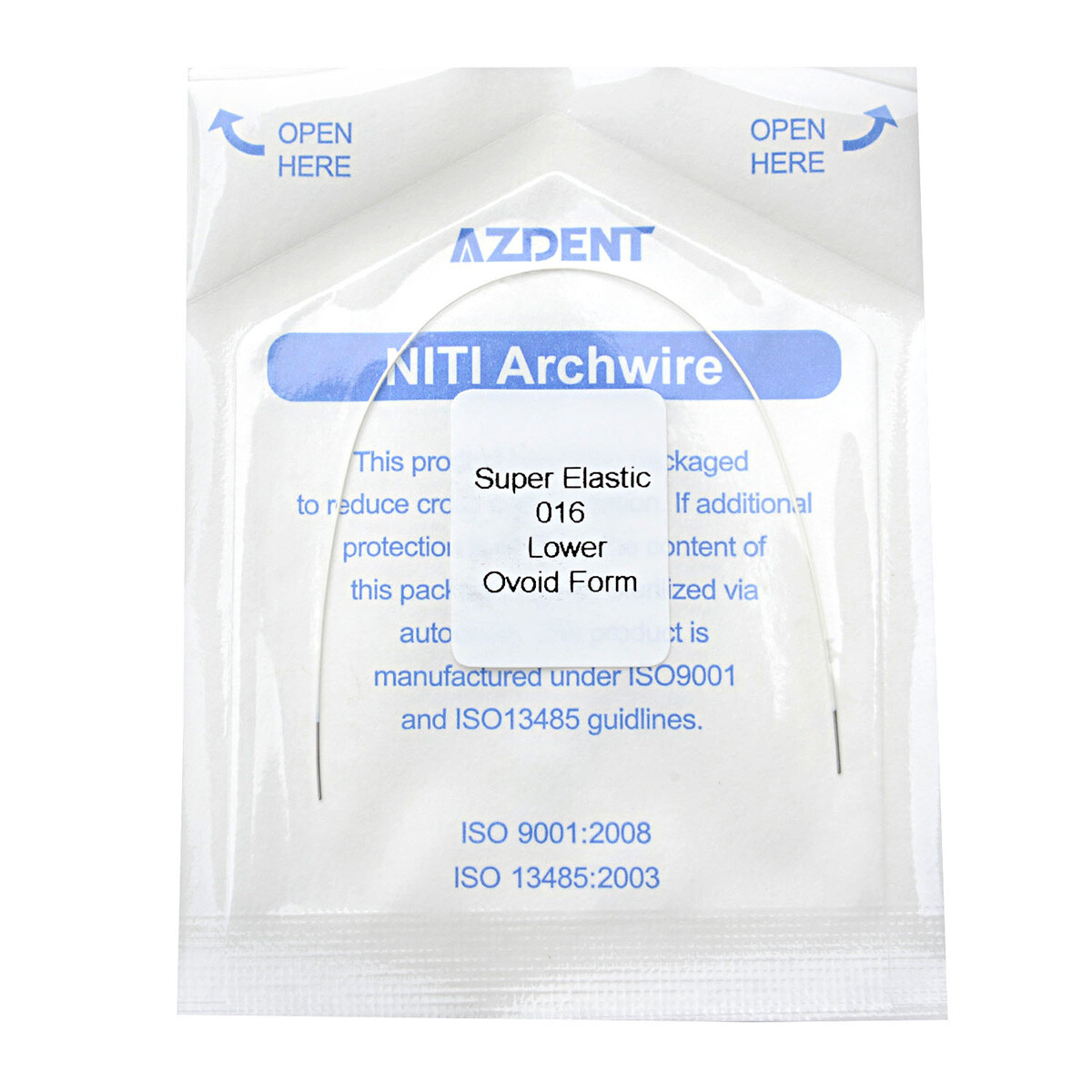 5 Packs Dental Ortho Super Elastic NiTi Round Arch Wires White Color Coated