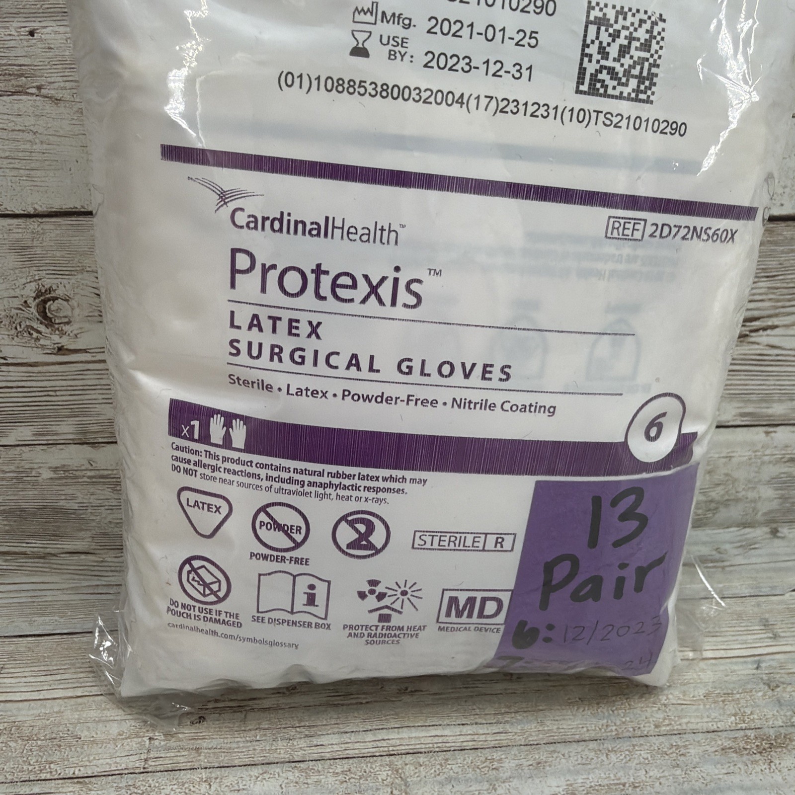 Protexis Latex Surgical Gloves *13 Pair* Cardinal Health, Size: 6 *See Date*
