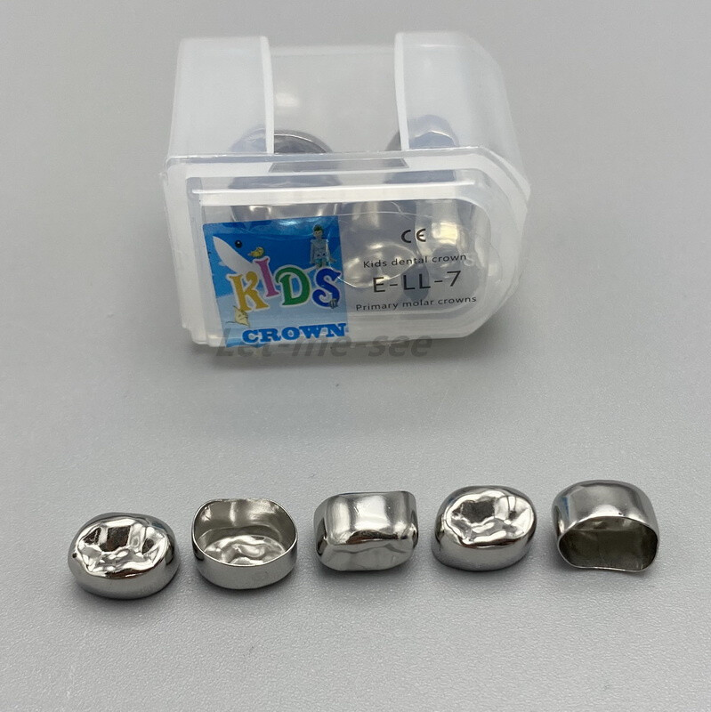 Dental Kids Primary Molar Crowns Stainless Steel Pediatric crown 48 Sizes