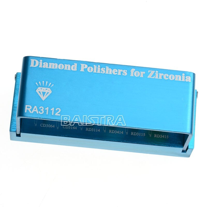 12pcs AZDENT Dental High Gloss Zirconia Polishing RA3112 Kit Polishers for Crown