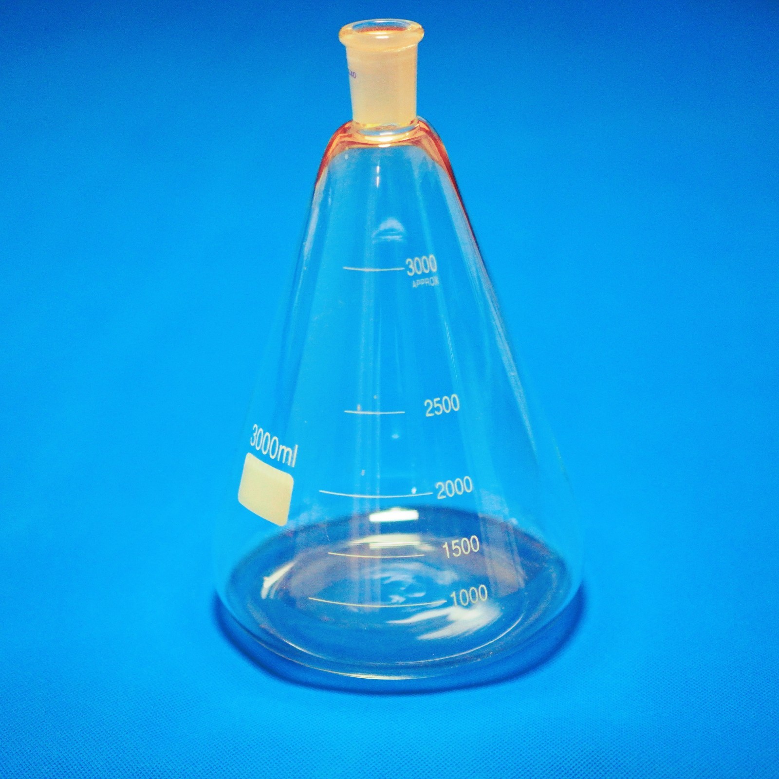 Lab glass erlenmeyer flask 2000ml with standard joint 24/40 conical flask