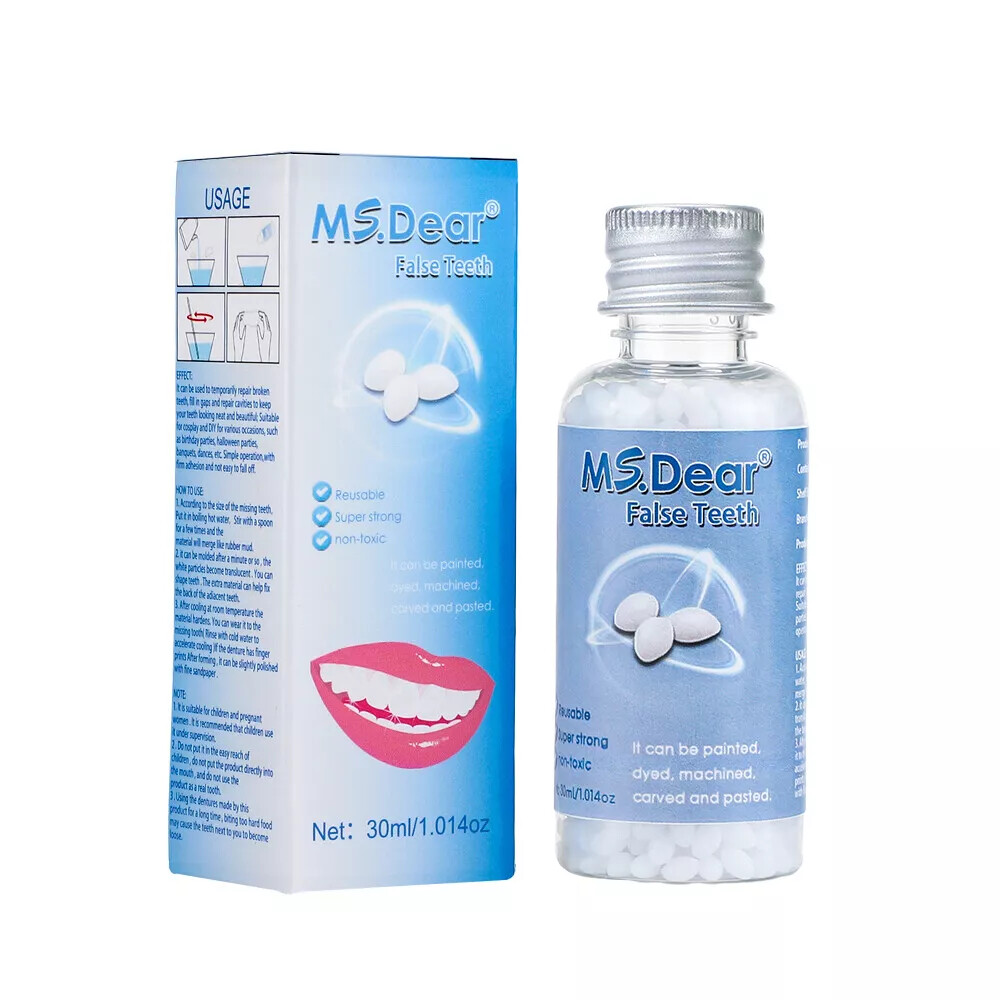 Resin False Teeth Solid Glue Temporary Tooth Repair Moldable Teeth Gap Denture
