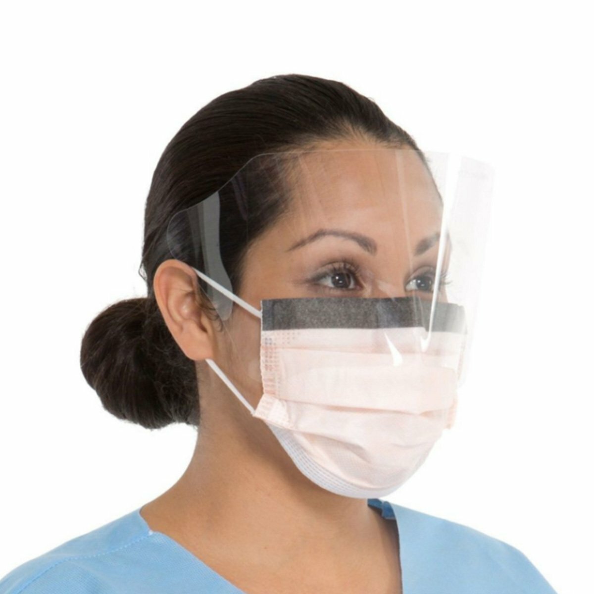 *100-Pieces* Halyard FluidShield Level 3 Visor Procedure Face Mask Orange 47147