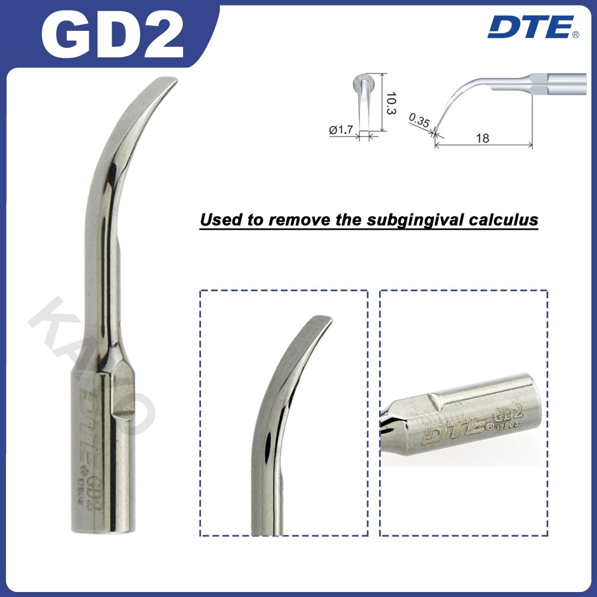 US Original Woodpecker DTE Dental Scaler Tips Scaling Tip GD1 GD2 GD4 PD1 PD3