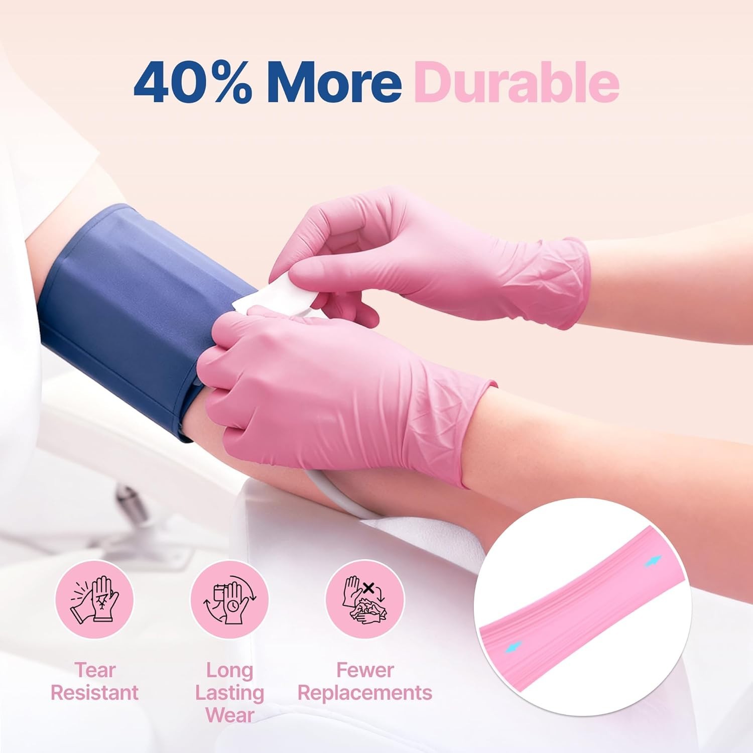 Nitrile Exam Gloves, 4-mil Medical Gloves Disposable Latex Free, Powder Free,…