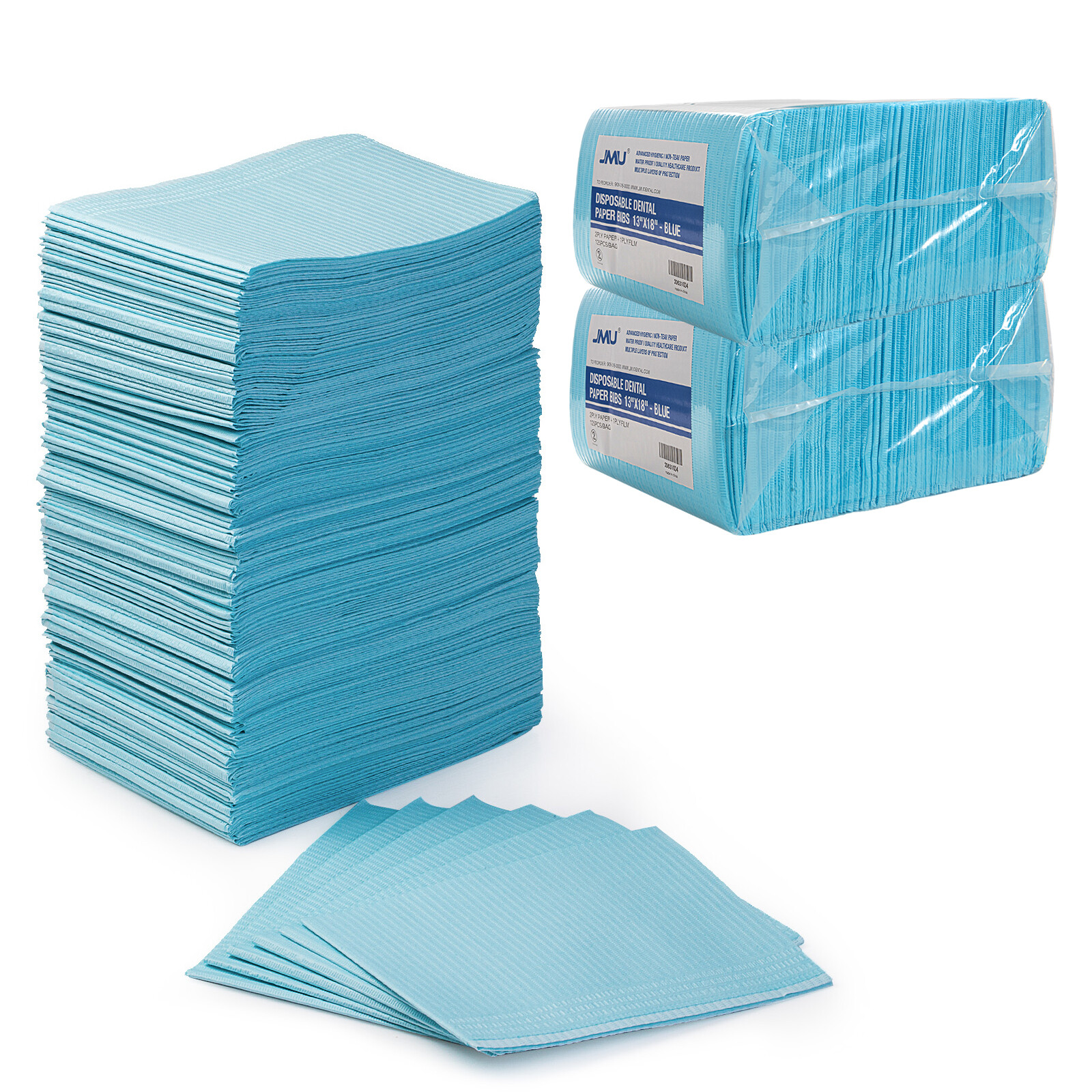 125/500Pcs Disposable Dental Bibs Medical Tattoo Towels Waterproof 13 ” X 18 “