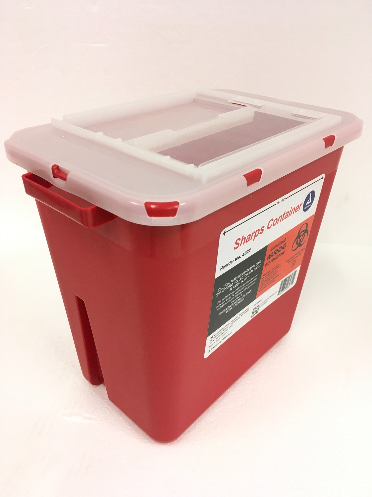 New 6 PACK!! 2 Gallon Sharps Disposable Biohazard Container Red Dynamex 4627