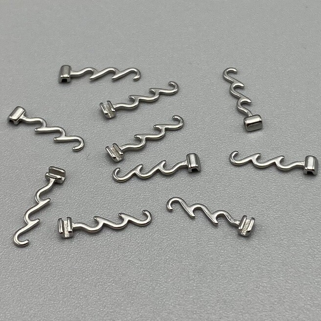 10Pcs/Bag Dental Orthodontic Crimpable Hook Multi-function Long Left/Right S.S