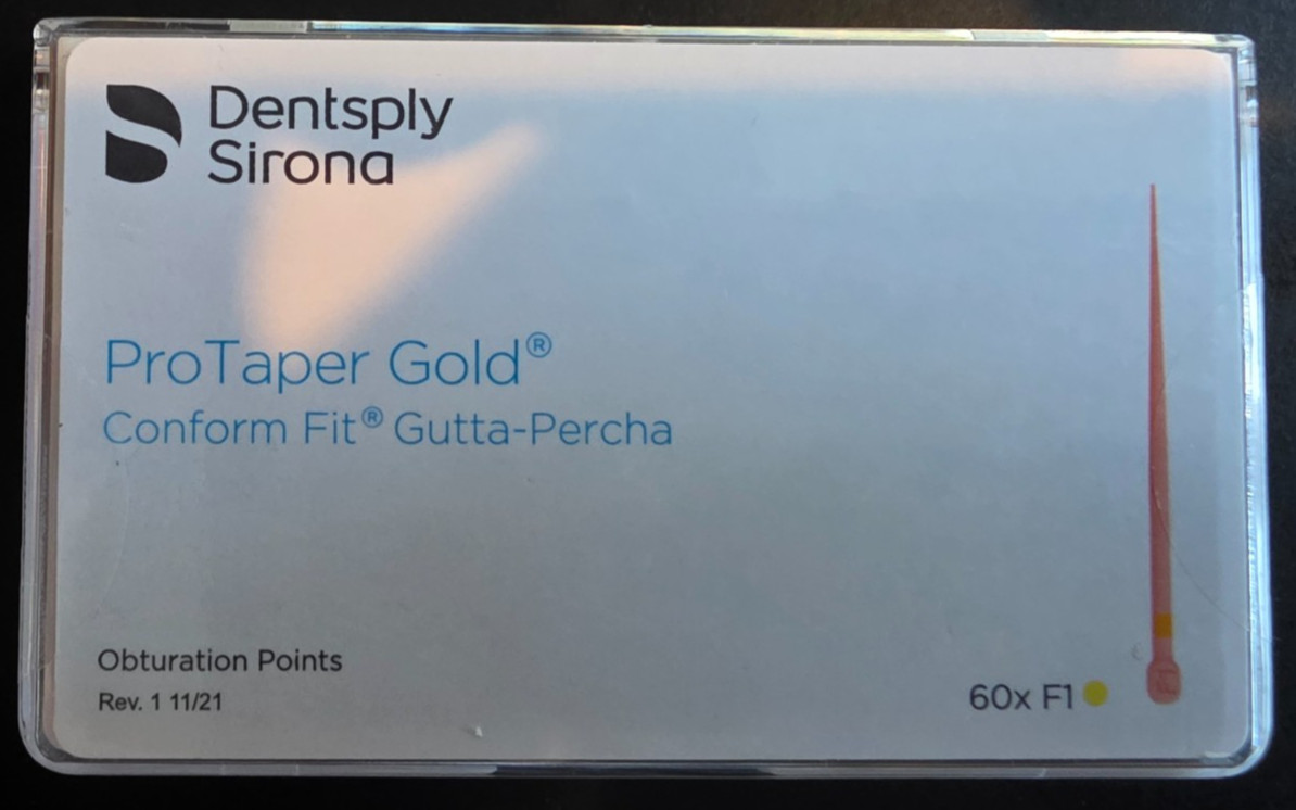 ProTaper Gold Confirm Fit Gutta Percha Obturation Points Dentsply Sirona 60/Pk
