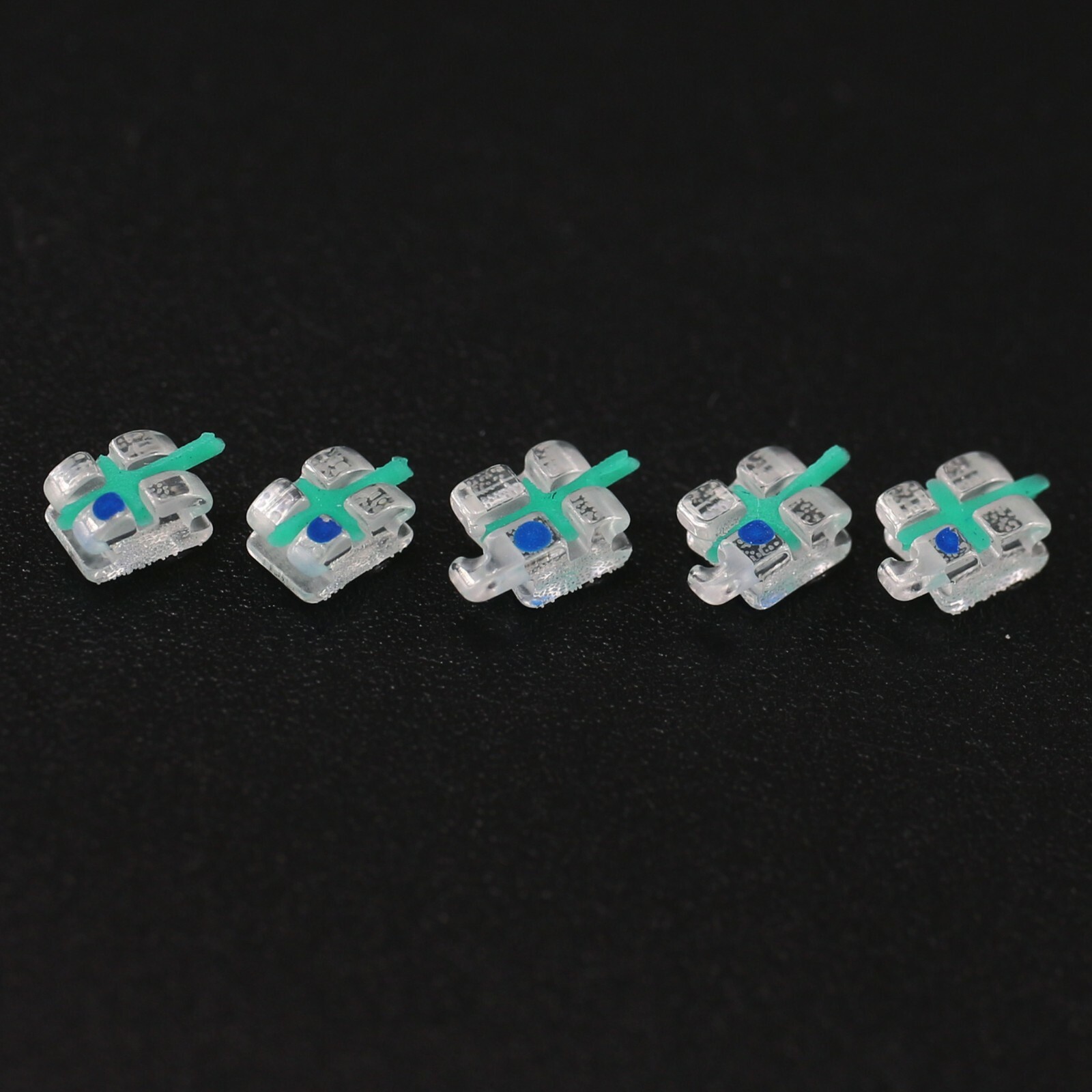 Dental Orthodontic Sapphire Bracket Monocrystalline Brace Roth MBT 022 345 Hooks