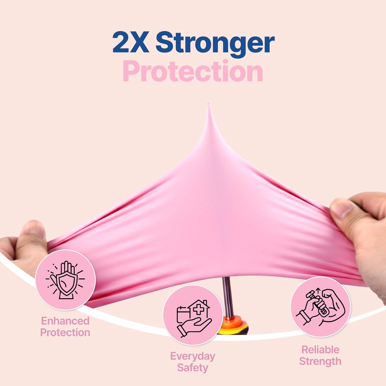 Schneider Nitrile Exam Gloves, Pink Disposable 4 Mil, Latex & Small
