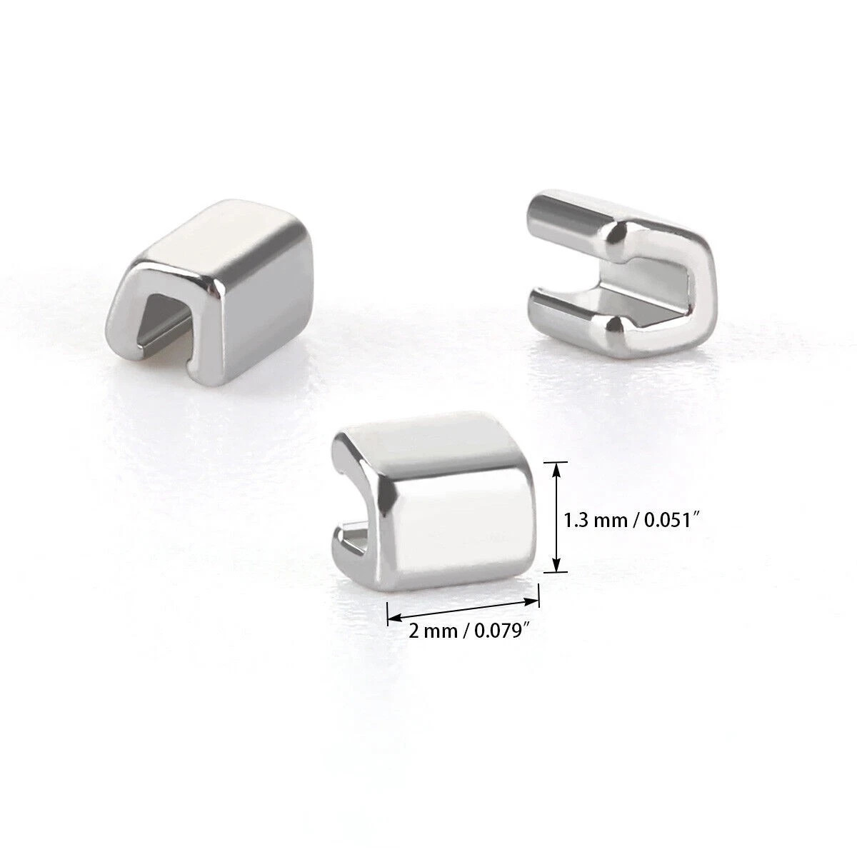 10 Pcs/Bag Dental Ortho Crimpable Hooks Stops Metal Stop for Arch Wire