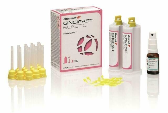 Zhermack Dental Gingifast Elastic Lab A Silicone 2/BX w/ Yellow Mix Tips C401500