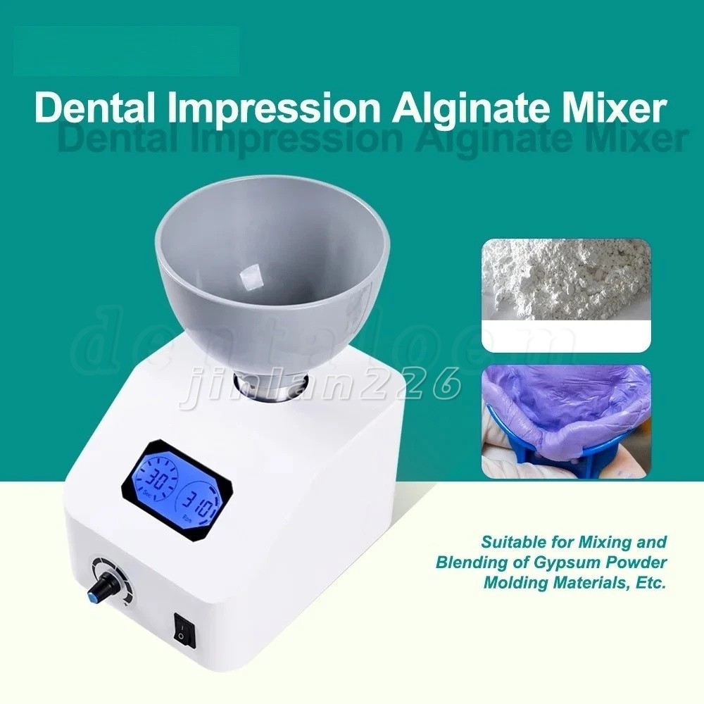 Dental Impression Alginate Mixer 300rpm Printing Material Gypsum Blender US/EU