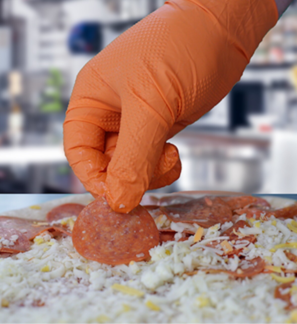 Xtreme Diamond Textured Orange Nitrile PF Gloves – 6 mil -(10 boxes/1000 gloves)