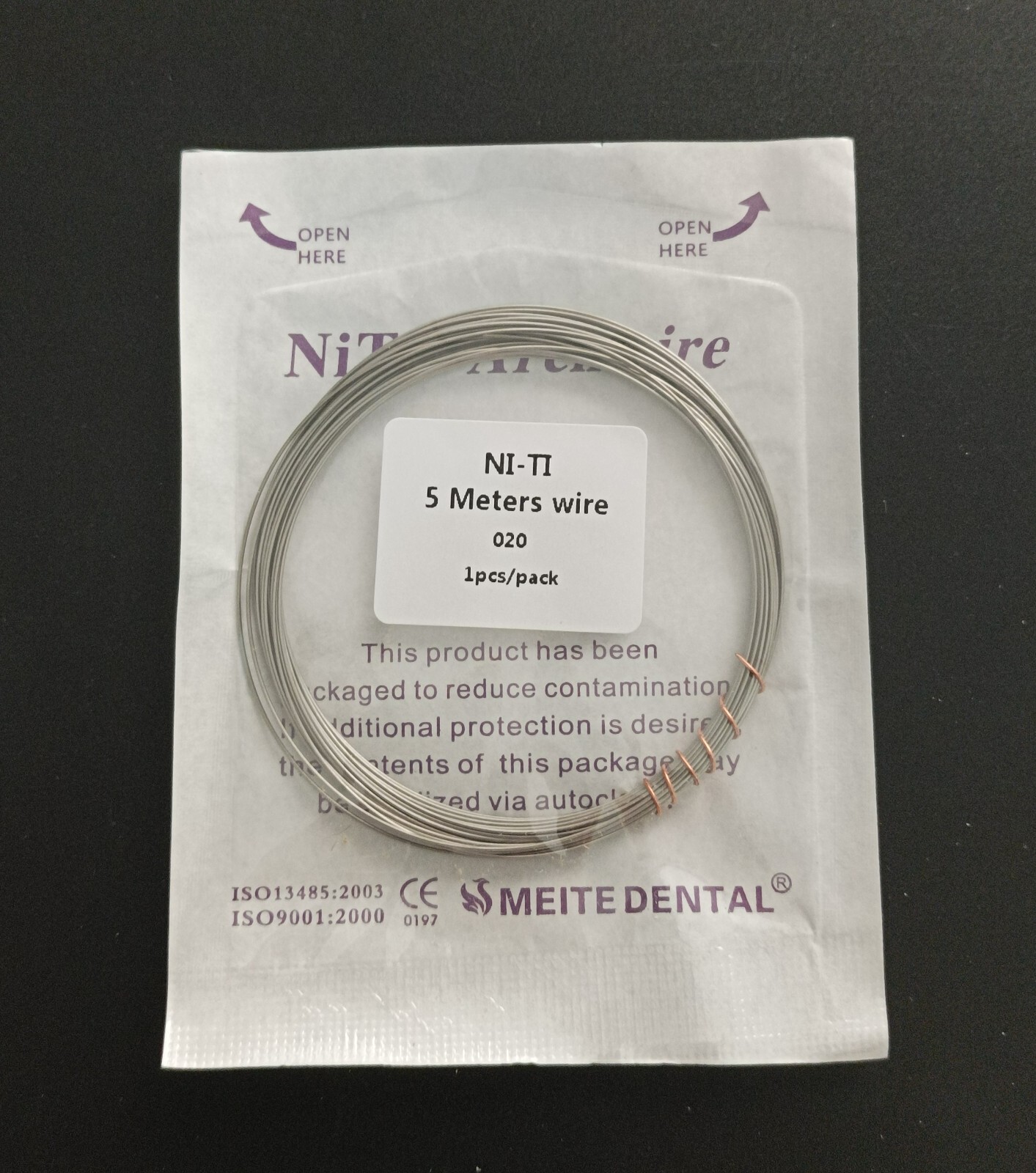 5Packs Dental Orthodontic Straight Wires Niti Super Elastic Arch Wire Round