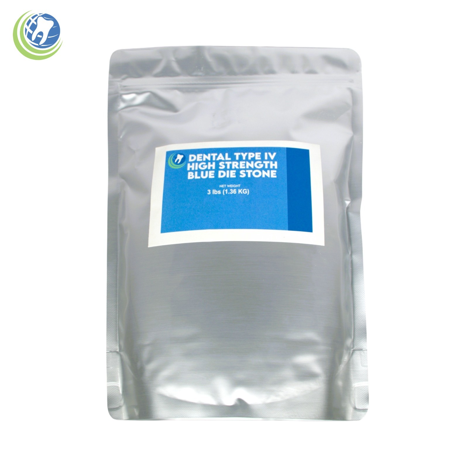 DENTAL GYPSUM DIE STONE TYPE IV BLUE HIGH STRENGTH COMPOUND LOW EXPANSION 3 Lbs